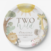 Nyala Safari Dieren Twee Wilde Tweede Verjaardag Papieren Bordje (Voorkant)