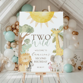 Nyala Safari Dieren Twee Wilde Tweede Verjaardag Poster