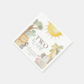 Nyala Safari Dieren Twee Wilde Tweede Verjaardag Servet (Hoek)