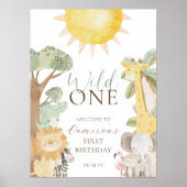 Nyala Safari Dieren Wild Een Eerste Verjaardag Poster (Voorkant)