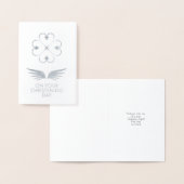 Nyame Dua Christening Card (wit) Folie Kaarten (Display)