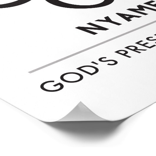 Nyame Dua | God's presence and protection Poster (Hoek)