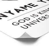 Nyame Ye Ohene | God is koning-symbool Poster (Hoek)