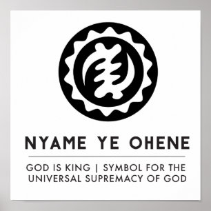 Nyame Ye Ohene   God is koning-symbool Poster