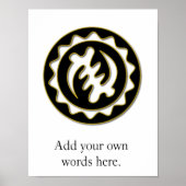 Nyame Ye Ohene | God is koning-symbool Poster (Voorkant)