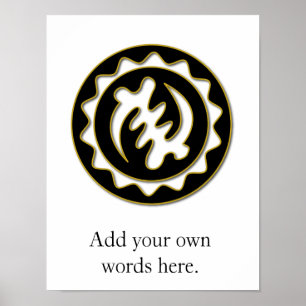 Nyame Ye Ohene   God is koning-symbool Poster