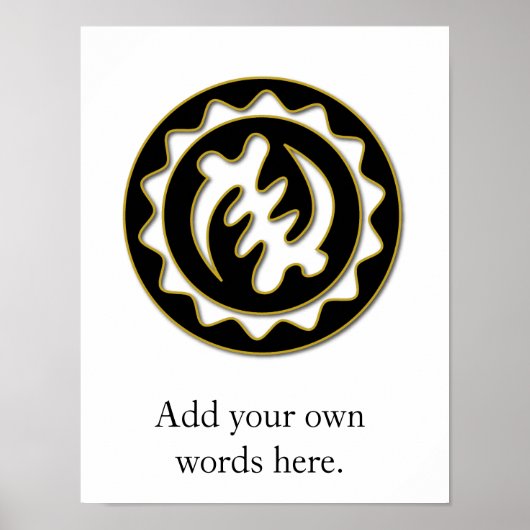 Nyame Ye Ohene | God is koning-symbool Poster (Voorkant)