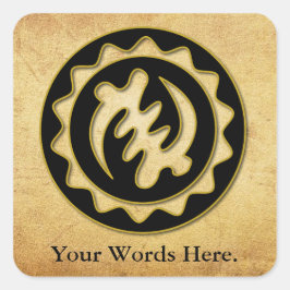 Nyame Ye Ohene | God is koning-symbool Vierkante Sticker