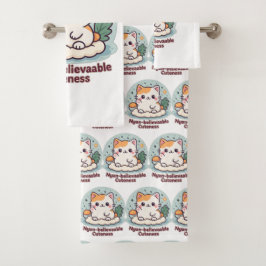 Nyan-believable Cuteness – Schattigee Kawaii Cat Bad Handdoek