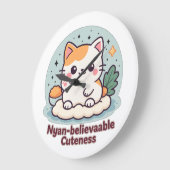 Nyan-believable Cuteness – Schattigee Kawaii Cat Grote Klok (Hoek)