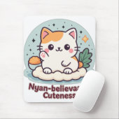 Nyan-believable Cuteness – Schattigee Kawaii Cat Muismat (Met muis)
