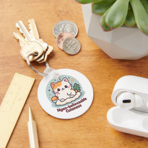 Nyan-believable Cuteness – Schattigee Kawaii Cat Sleutelhanger