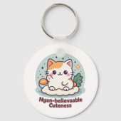 Nyan-believable Cuteness – Schattigee Kawaii Cat Sleutelhanger (Achterkant)