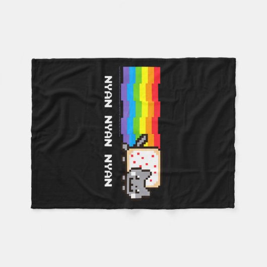 Nyan Cat Nyan Nyan Nyan Rainbow Funny Internet Mem Fleece Deken (Voorkant (Horizontaal))
