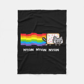 Nyan Cat Nyan Nyan Nyan Rainbow Funny Internet Mem Fleece Deken (Voorkant)