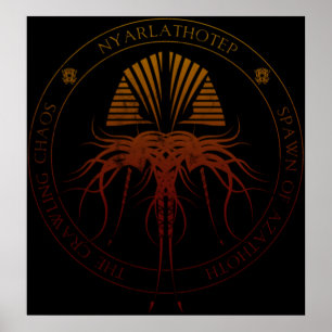 Nyarlathotep Sigil hellfire Poster