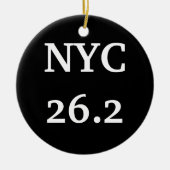 NYC26.2-versiering Keramisch Ornament (Voorkant)