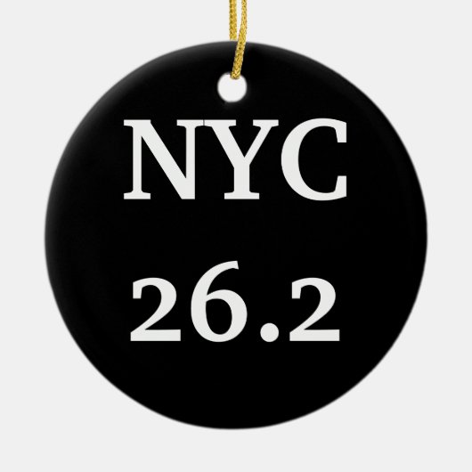 NYC26.2-versiering Keramisch Ornament (Voorkant)