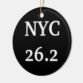 NYC26.2-versiering Keramisch Ornament (Links)