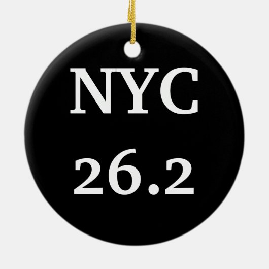 NYC26.2-versiering Keramisch Ornament (Achterkant)