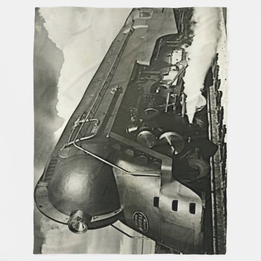 NYC 20th Century Limited Steam Train Engine Large Fleece Deken (Voorkant)