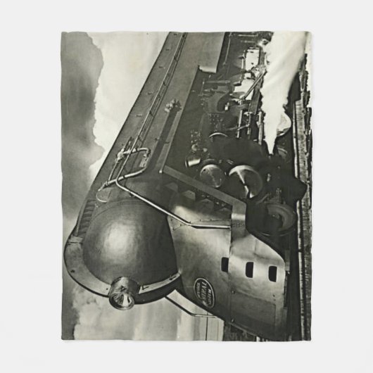 NYC 20th Century Limited Steam Train Engine Medium Fleece Deken (Voorkant)