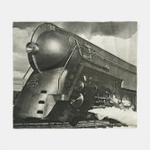 NYC 20th Century Limited Steam Train Engine Medium Fleece Deken (Voorkant (Horizontaal))