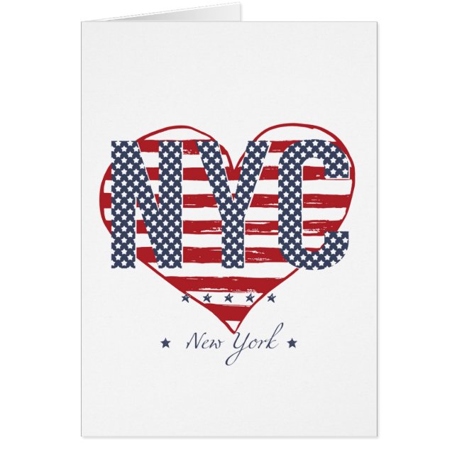 NYC American Flag Heart (Voorkant)