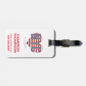 NYC American Flag Heart Bagagelabel (Achterkant horizontaal)