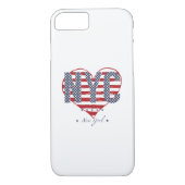 NYC American Flag Heart Case-Mate iPhone Case (Achterkant)