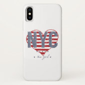 NYC American Flag Heart Case-Mate iPhone Case (Achterkant)