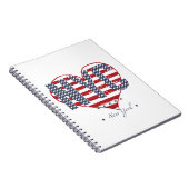 NYC American Flag Heart Notitieboek (Rechterzijde)