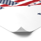 NYC American Flag Heart Poster (Hoek)