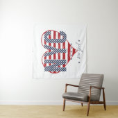 NYC American Flag Heart Wandkleed (In situ)
