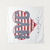 NYC American Flag Heart Wandkleed (Voorkant)