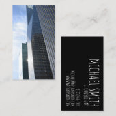 NYC Architecture Skyscraper Fotografie Metallic Visitekaartje (Voorkant / Achterkant)