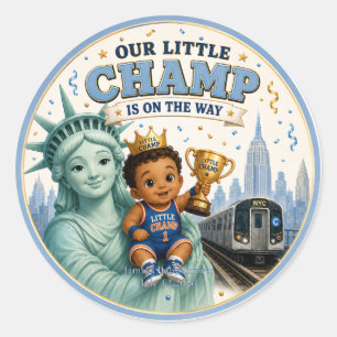 NYC BABY BOY BABY KLEINE KAMPIOEN BABY STICKER