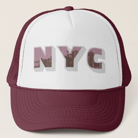 NYC Big Apple  fotografische stijl Trucker Pet (Voorkant)