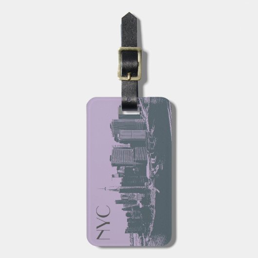 NYC Big Apple  grafische stijl Bagagelabel (Voorkant verticaal)