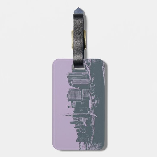 NYC Big Apple grafische stijl Bagagelabel (Achterkant verticaal)