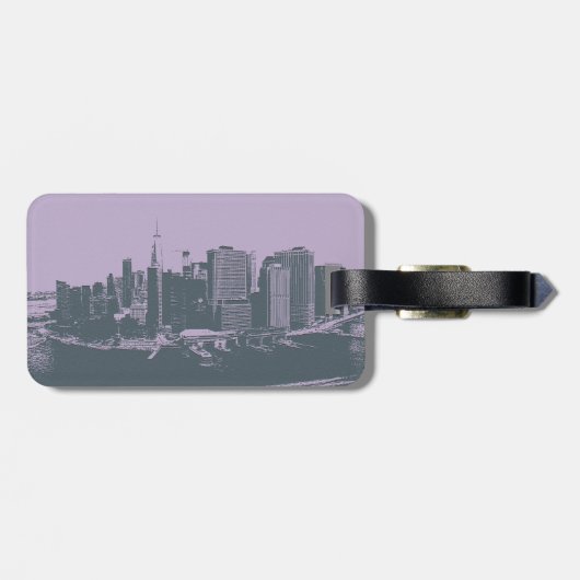 NYC Big Apple grafische stijl Bagagelabel (Achterkant horizontaal)