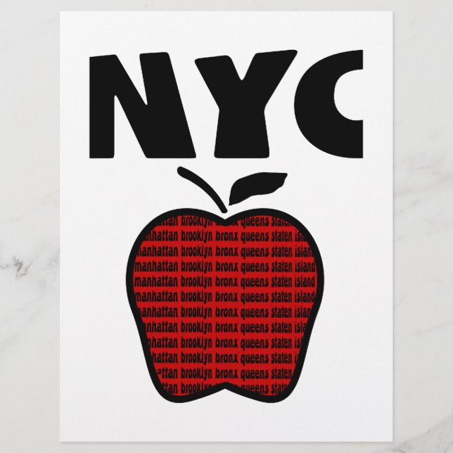 NYC - Big Apple met alle 5 boroughs (Voorkant)