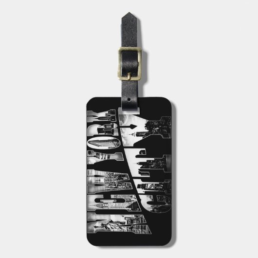 NYC Big Letters Bagagelabel (Voorkant verticaal)