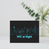 NYC bij nacht Briefkaart (Staand voorkant)