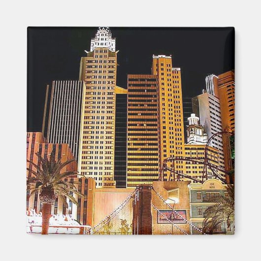 NYC bij Night-Magnet Magneet (Voorkant)