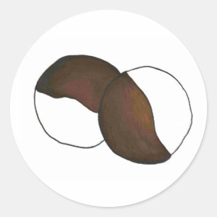 NYC Black-and-White Cookie New York Foodie Cookies Ronde Sticker