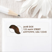 NYC Black en White Cookie Cookies Adresetiketten Etiket (Insitu)