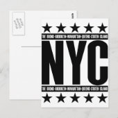 NYC Boroughs Briefkaart (Voorkant / Achterkant)