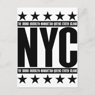 NYC Boroughs Briefkaart