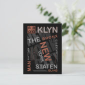 NYC Boroughs Legacy Briefkaart (Staand voorkant)